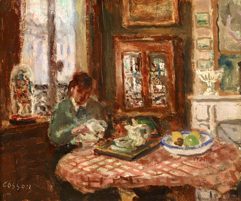 Marcel Cosson - Taking Tea in the Salon